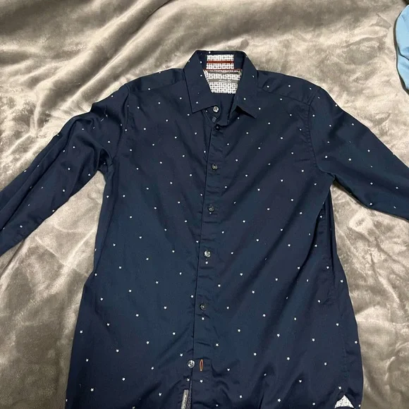 Scotch & Soda | Shirts | Blue With White Stars Scotch Soda Dress Shirt | Poshmark Scotch & Soda | Shirts | Blue With White Stars Scotch Soda Dress Shirt | Poshmark